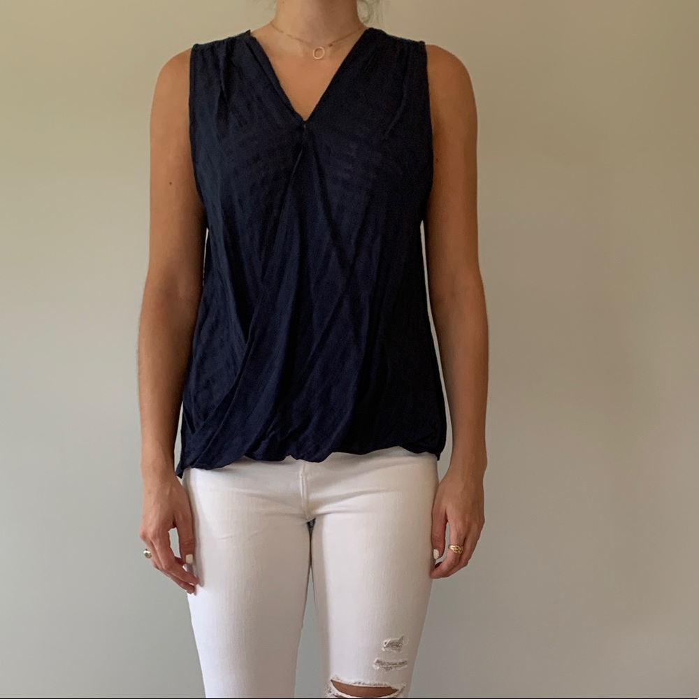 Navy cross top
